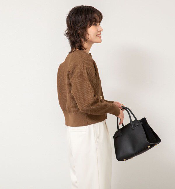 NOLLEY'S「《手洗い可能》鹿の子編みクルーネックカーディガン」|カーディガン|