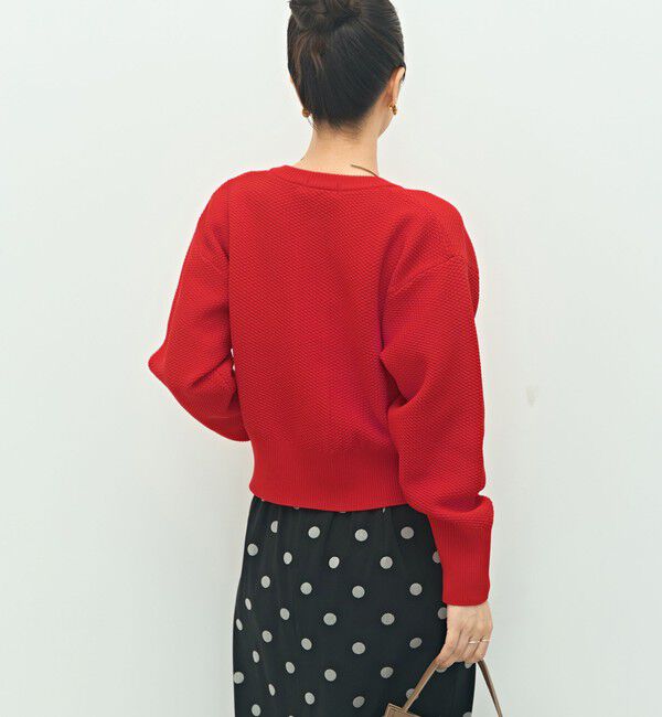 NOLLEY'S「《手洗い可能》鹿の子編みクルーネックカーディガン」|カーディガン|