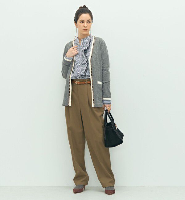 NOLLEY'S「チェーンブレード長めVネックカーディガン」|カーディガン|