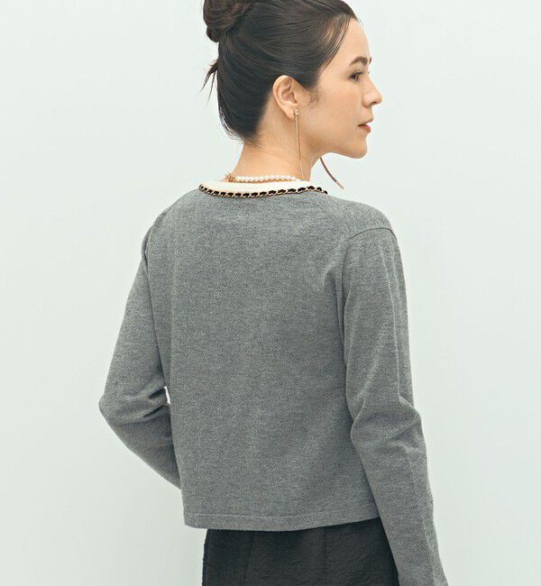 NOLLEY'S「チェーンブレードVネックカーディガン」|カーディガン|