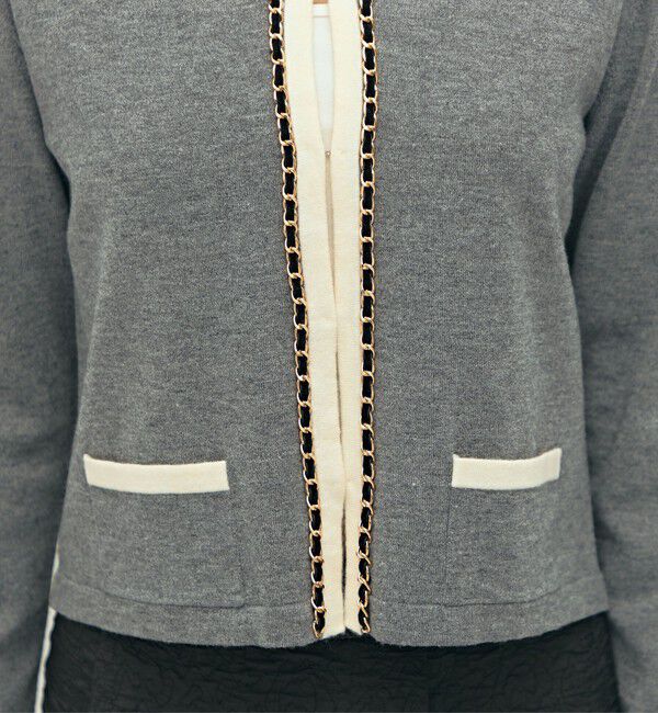 NOLLEY'S「チェーンブレードVネックカーディガン」|カーディガン|