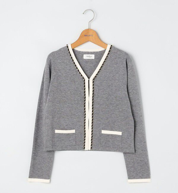 NOLLEY'S「チェーンブレードVネックカーディガン」|カーディガン|