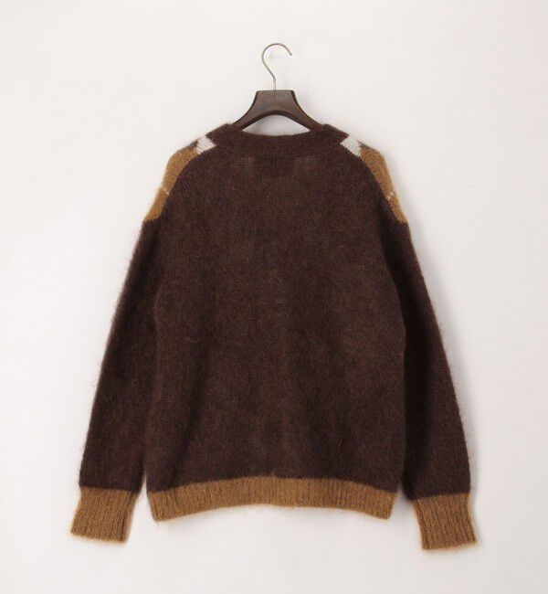 Laraaji「モヘアインターシャアーガイルVネックカーディガン」|カーディガン|