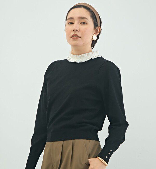 NOLLEY'S「プリーツ衿取り外しプルオーバーニット」|ニット・セーター|