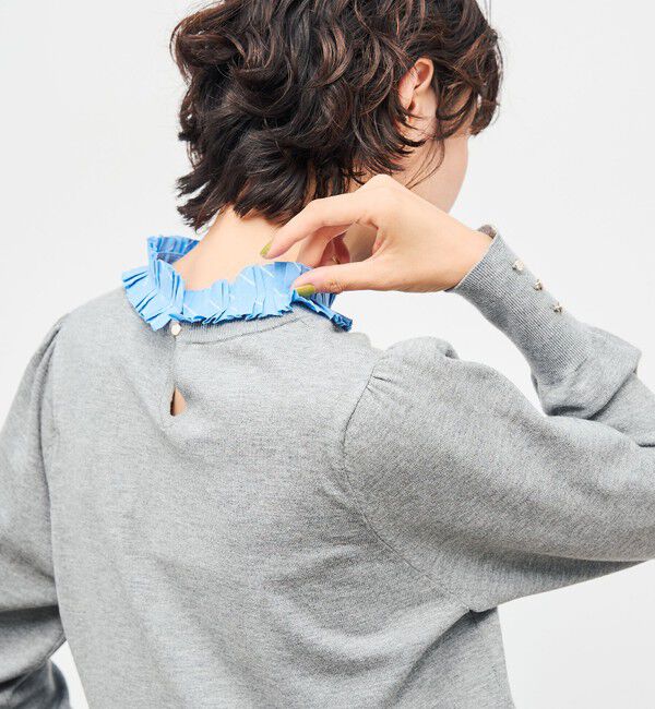 NOLLEY'S「プリーツ衿取り外しプルオーバーニット」|ニット・セーター|