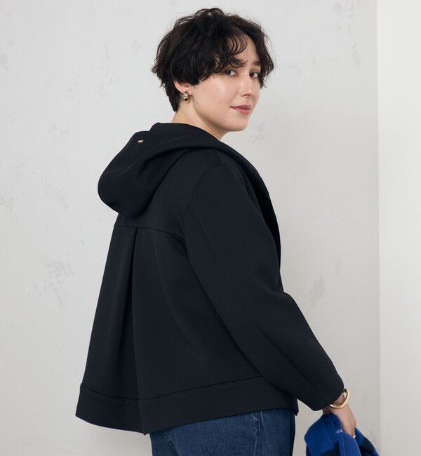 NOLLEY'S「《セットアップ対応》ウォッシャブルエアボールフードブルゾン」|ブルゾン・スタジャン|ブラック