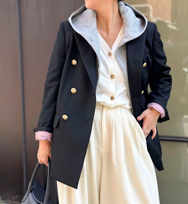 NOLLEY'S「《セットアップ対応》ウォッシャブルエアボールフードブルゾン」|ブルゾン・スタジャン|