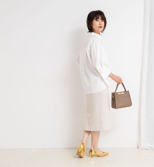 NOLLEY'S sophi「《セットアップ対応》ウォッシャブルカットジョーゼットタイトスカート」|タイト|