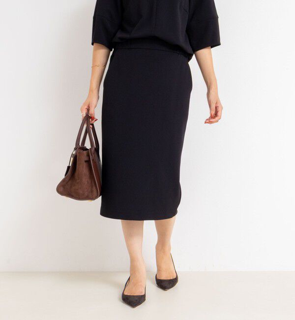 NOLLEY'S sophi「《セットアップ対応》ウォッシャブルカットジョーゼットタイトスカート」|タイト|ブラック