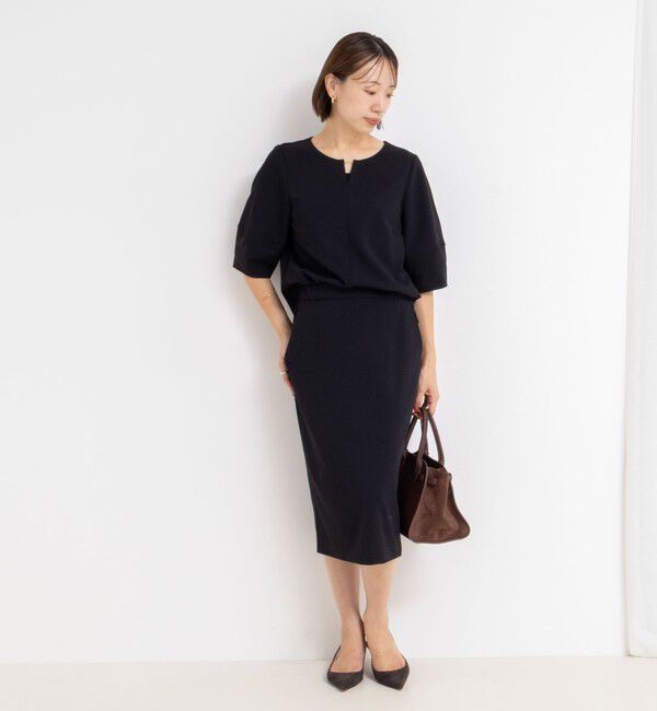 NOLLEY'S sophi「《セットアップ対応》ウォッシャブルカットジョーゼットタイトスカート」|タイト|