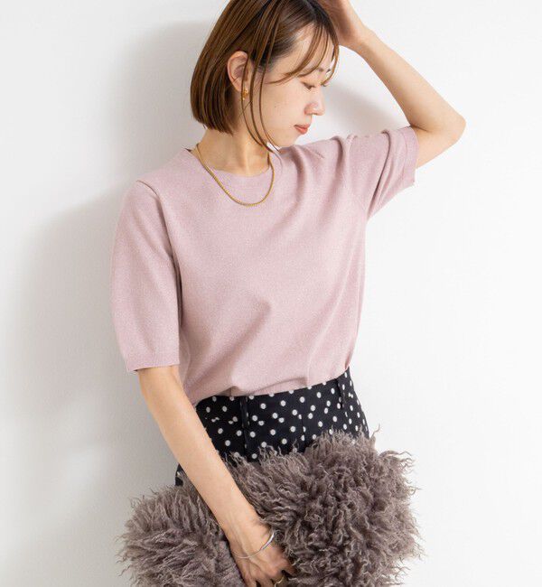 NOLLEY'S sophi「バックパールラメプルオーバー」|ニット・セーター|