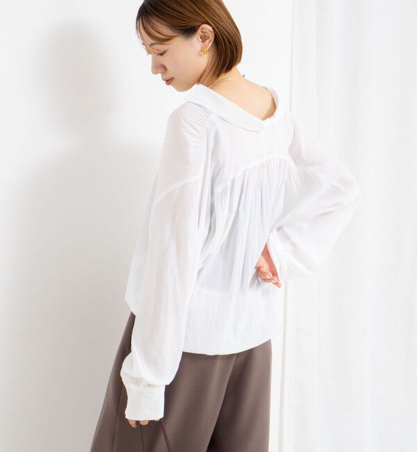 NOLLEY'S sophi「ウォッシャブル割繊プルオーバーシャツ」|シャツ・ブラウス|