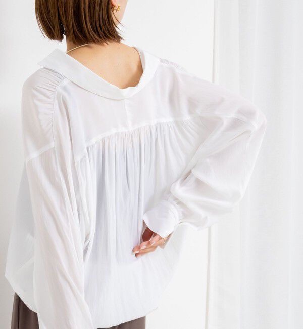 NOLLEY'S sophi「ウォッシャブル割繊プルオーバーシャツ」|シャツ・ブラウス|