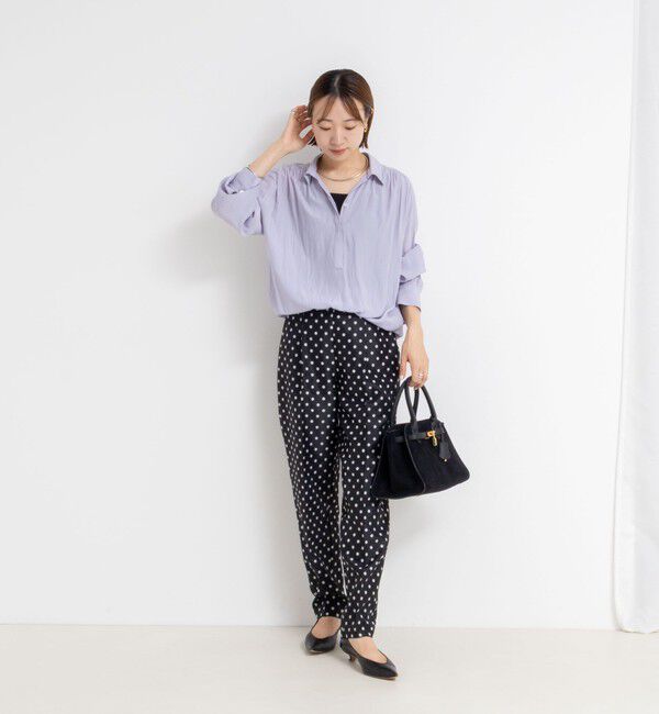 NOLLEY'S sophi「ウォッシャブル割繊プルオーバーシャツ」|シャツ・ブラウス|