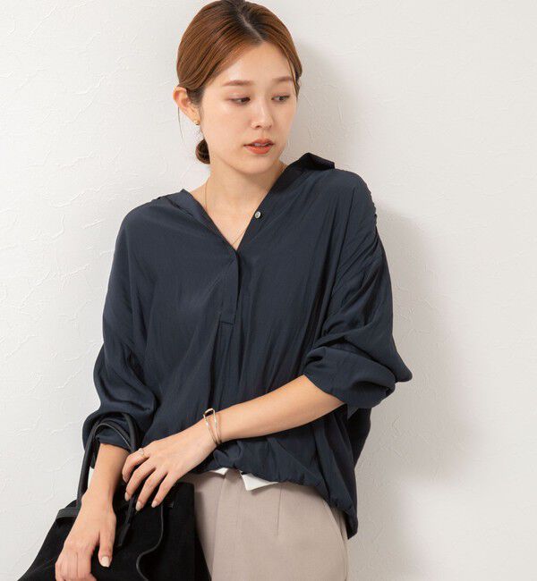 NOLLEY'S sophi「ウォッシャブル割繊プルオーバーシャツ」|シャツ・ブラウス|