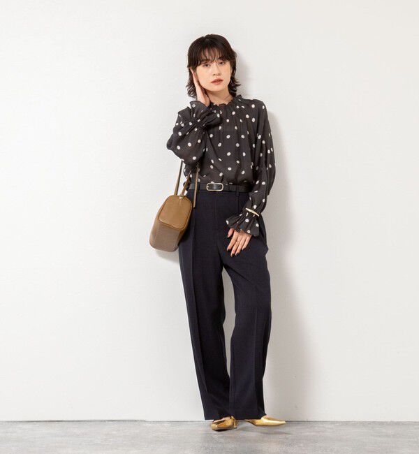 NOLLEY'S「ウォッシャブルピンタックドットプリントブラウス」|シャツ・ブラウス|