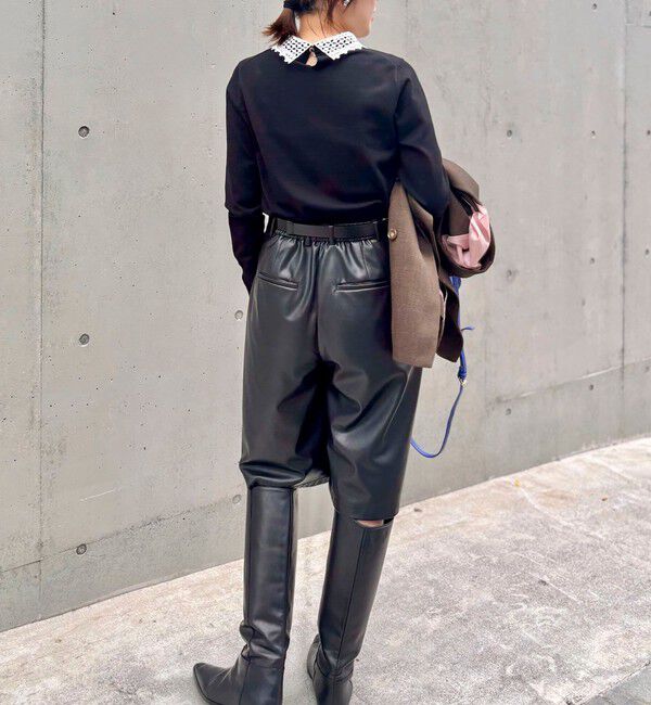 NOLLEY'S sophi「《セットアップ対応》ウォッシャブルフェイクレザーハーフパンツ」|その他|