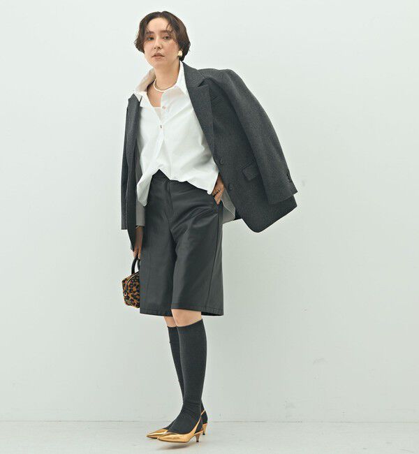 NOLLEY'S sophi「《セットアップ対応》ウォッシャブルフェイクレザーハーフパンツ」|その他|