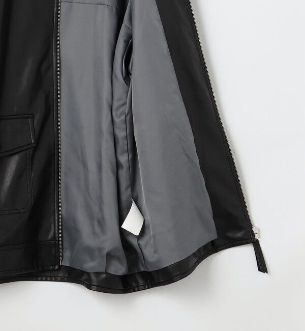 NOLLEY'S sophi「《セットアップ対応》ウォッシャブルフェイクレザーブルゾン」|ブルゾン・スタジャン|