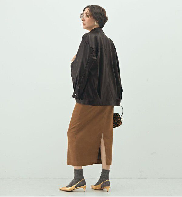 NOLLEY'S sophi「《セットアップ対応》ウォッシャブルフェイクレザーブルゾン」|ブルゾン・スタジャン|