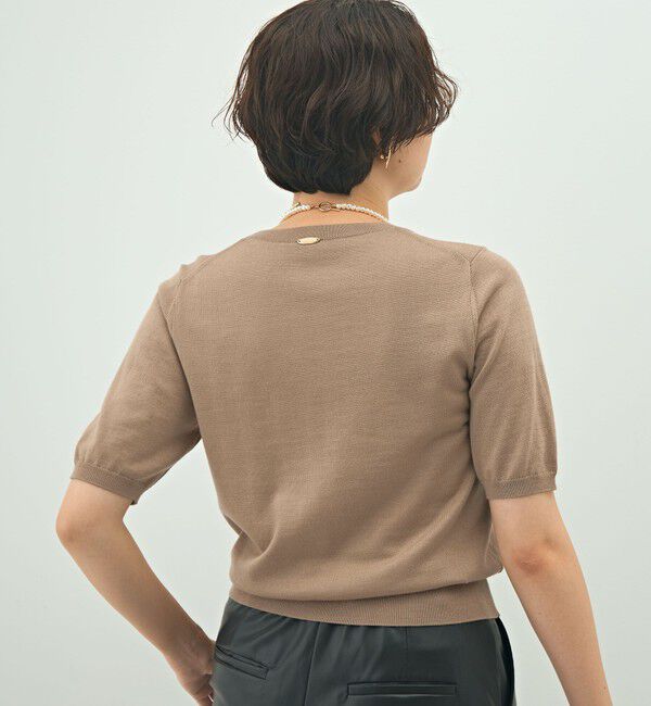 NOLLEY'S sophi「《アンサンブル対応》《手洗い可能》ウール100％5分袖プルオーバーニット」|ニット・セーター|