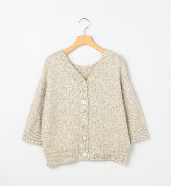 NOLLEY'S sophi「キラキラフェザー2WAY5分袖プルオーバーニット」|カーディガン|