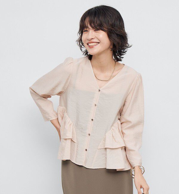 NOLLEY'S sophi「ウォッシャブルオーガンジーティアードブラウス」|シャツ・ブラウス|