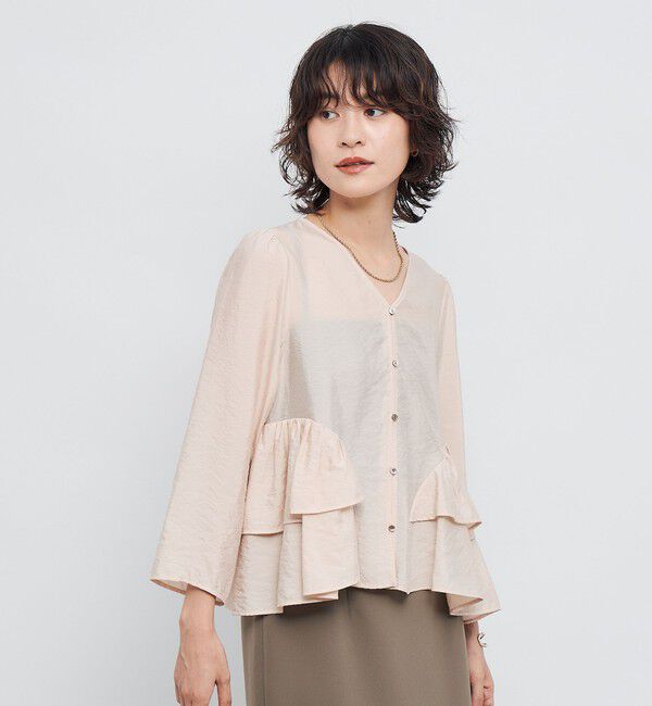 NOLLEY'S sophi「ウォッシャブルオーガンジーティアードブラウス」|シャツ・ブラウス|