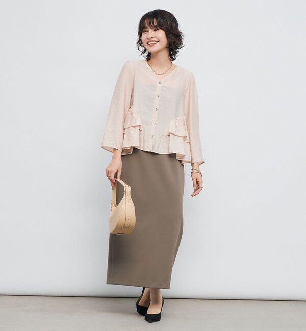 NOLLEY'S sophi「ウォッシャブルオーガンジーティアードブラウス」|シャツ・ブラウス|