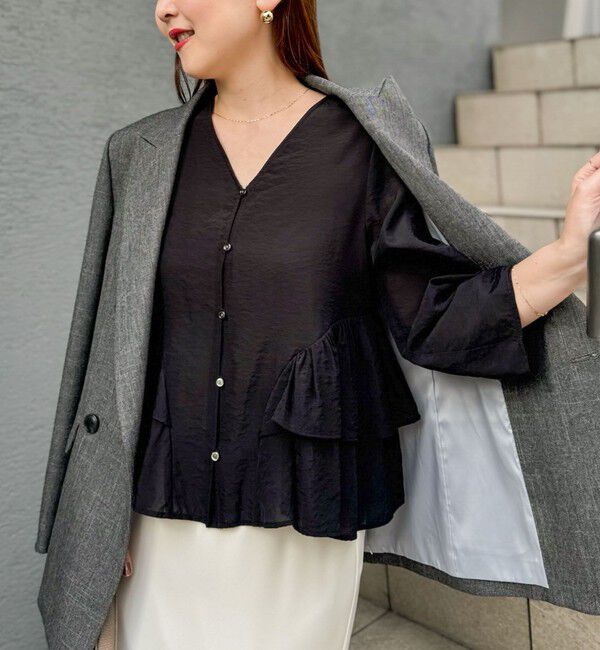 NOLLEY'S sophi「ウォッシャブルオーガンジーティアードブラウス」|シャツ・ブラウス|