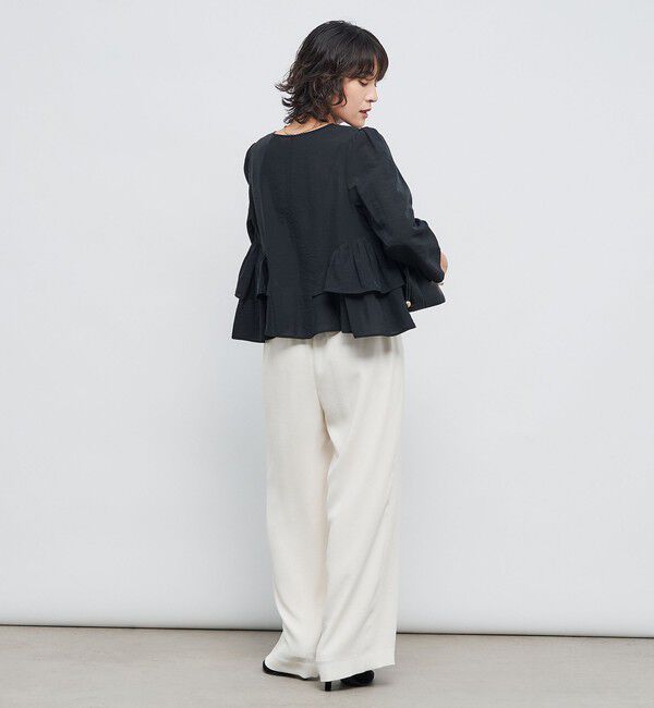 NOLLEY'S sophi「ウォッシャブルオーガンジーティアードブラウス」|シャツ・ブラウス|