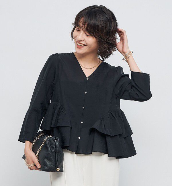 NOLLEY'S sophi「ウォッシャブルオーガンジーティアードブラウス」|シャツ・ブラウス|
