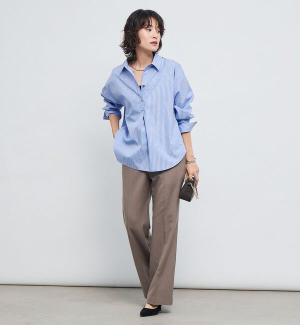 NOLLEY'S sophi「ウォッシャブルブロードメタル釦スキッパーシャツ」|シャツ・ブラウス|