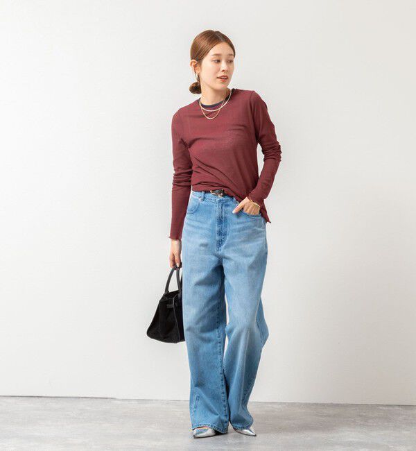 NOLLEY'S「ウォッシャブルシアーフライスロンT」|Tシャツ・カットソー|