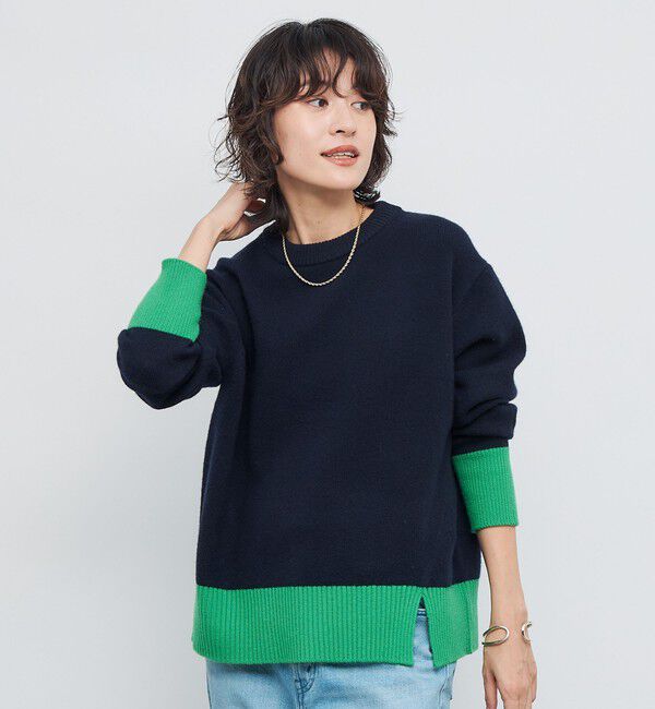 NOLLEY'S「5Gノアリスクルーネックプルオーバーニット」|ニット・セーター|ネイビー系4