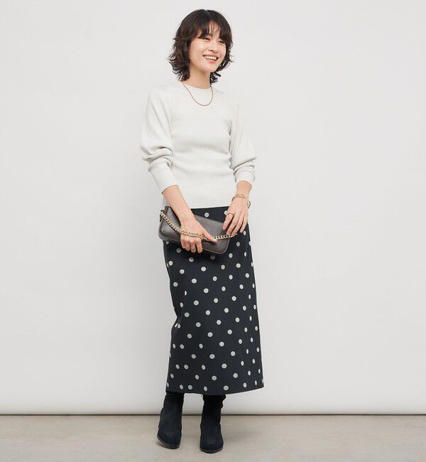 NOLLEY'S「《手洗い可能》リブパフスリーブプルオーバーニット」|ニット・セーター|