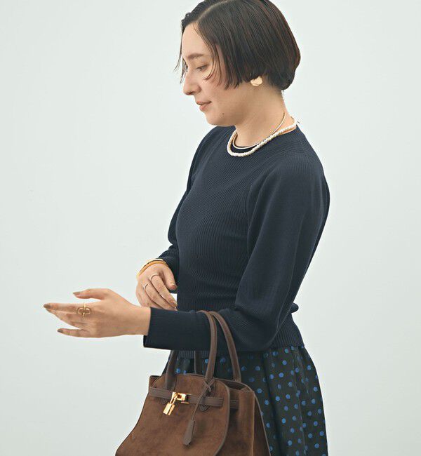 NOLLEY'S「《手洗い可能》リブパフスリーブプルオーバーニット」|ニット・セーター|