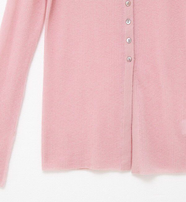 NOLLEY'S sophi「カシミヤ混ガーゼ風リブクルーネックミディ丈カーディガン」|カーディガン|