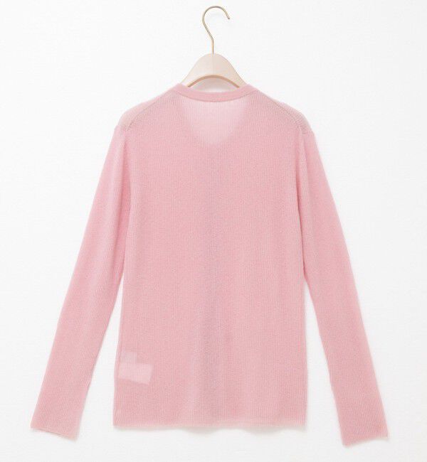 NOLLEY'S sophi「カシミヤ混ガーゼ風リブクルーネックミディ丈カーディガン」|カーディガン|