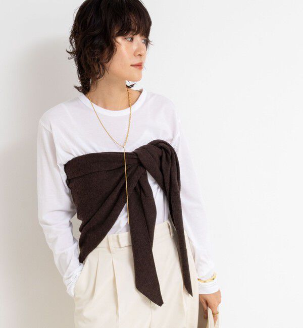 NOLLEY'S「《手洗い可能》カシミヤ混三角ストール」|ニット・セーター|