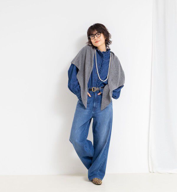 NOLLEY'S「《手洗い可能》カシミヤ混三角ストール」|ニット・セーター|