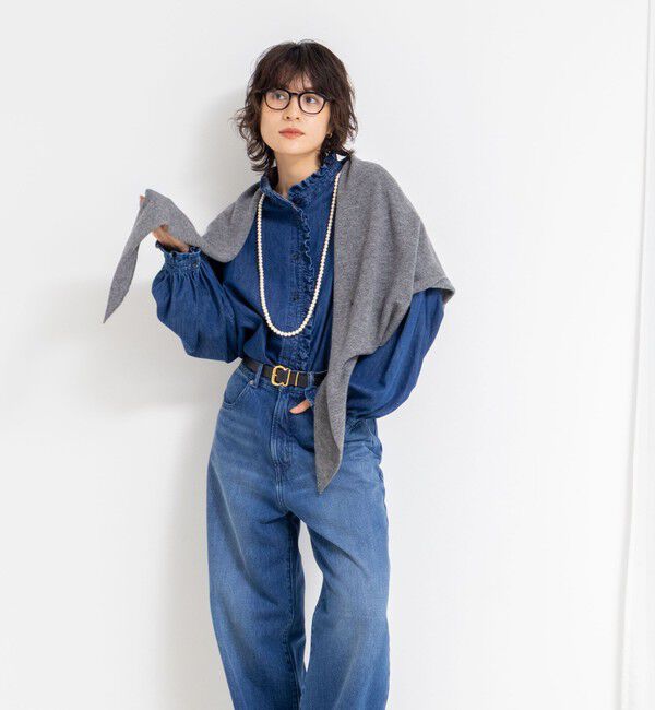 NOLLEY'S「《手洗い可能》カシミヤ混三角ストール」|ニット・セーター|