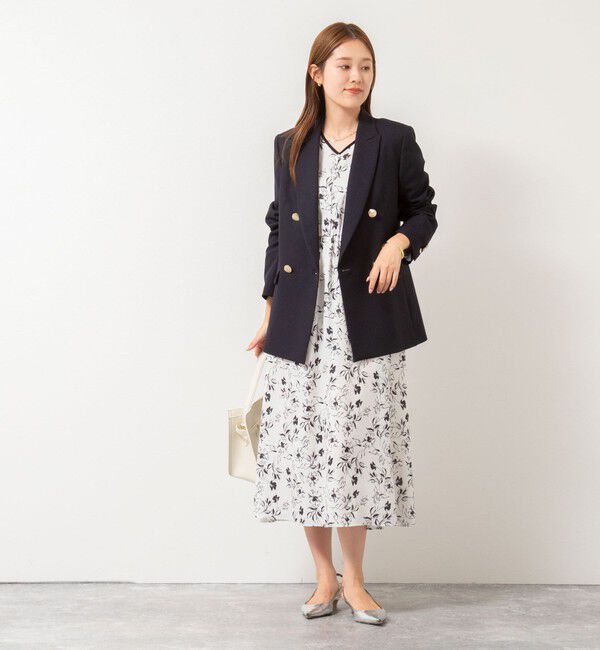 NOLLEY'S sophi「ウォッシャブルジョーゼットVネックギャザーワンピース」|ワンピース|