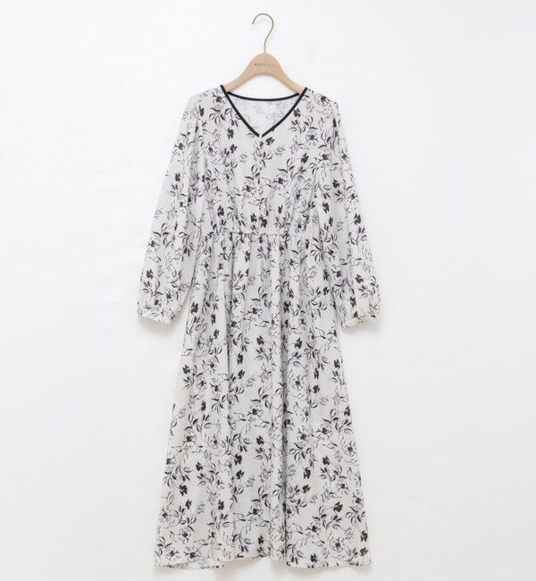 NOLLEY'S sophi「ウォッシャブルジョーゼットVネックギャザーワンピース」|ワンピース|