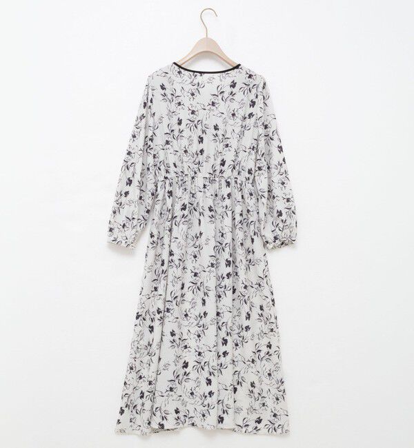 NOLLEY'S sophi「ウォッシャブルジョーゼットVネックギャザーワンピース」|ワンピース|