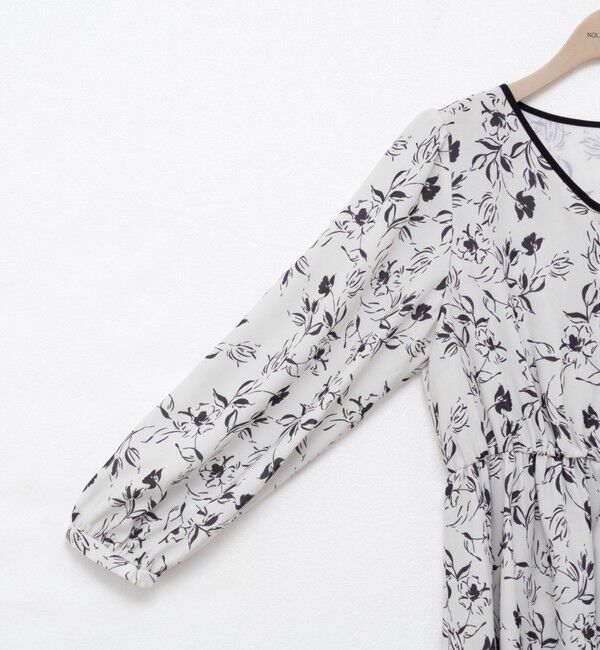 NOLLEY'S sophi「ウォッシャブルジョーゼットVネックギャザーワンピース」|ワンピース|