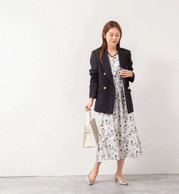 NOLLEY'S sophi「ウォッシャブルジョーゼットVネックギャザーワンピース」|ワンピース|