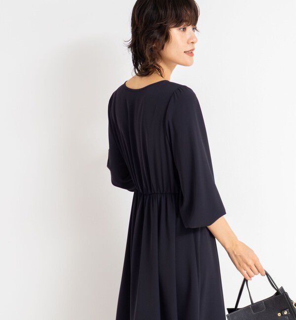 NOLLEY'S sophi「ウォッシャブルジョーゼットVネックギャザーワンピース」|ワンピース|