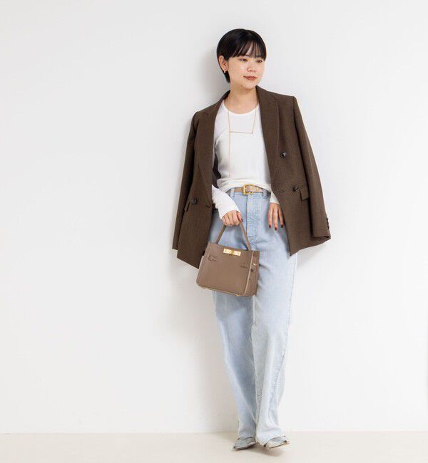 NOLLEY'S sophi「ウォッシャブルベアテレコUネックロンT＜エンジェルウール使用＞」|Tシャツ・カットソー|