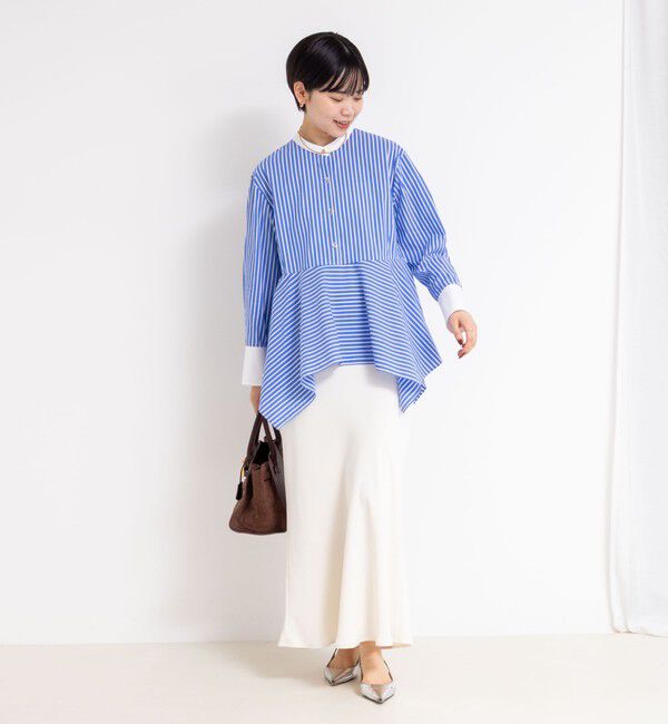 NOLLEY'S sophi「ウォッシャブルハンカチーフヘムシャツ」|シャツ・ブラウス|